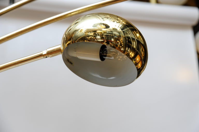 Five Arms Arc Floor Lamp in Brass and Marble at 1stDibs | five arm ...