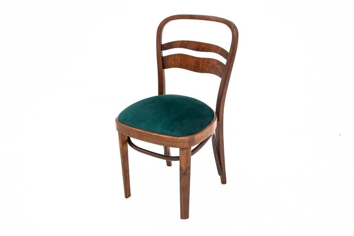 Walnut Five Art Deco Dining Room Chairs