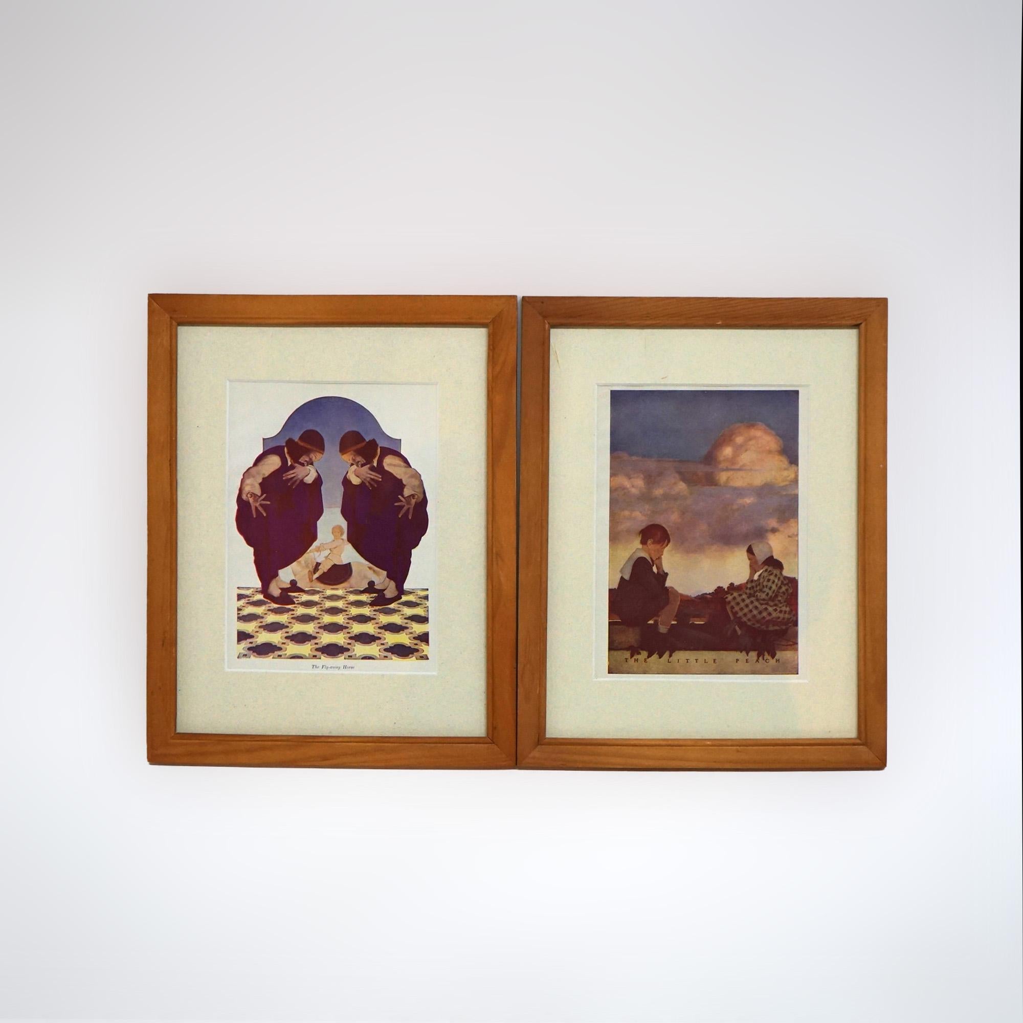 Fünf Art-Déco-Büchertafeln von Maxfield Parrish im Art déco-Stil, gerahmt, um 1920

Maße - 12 