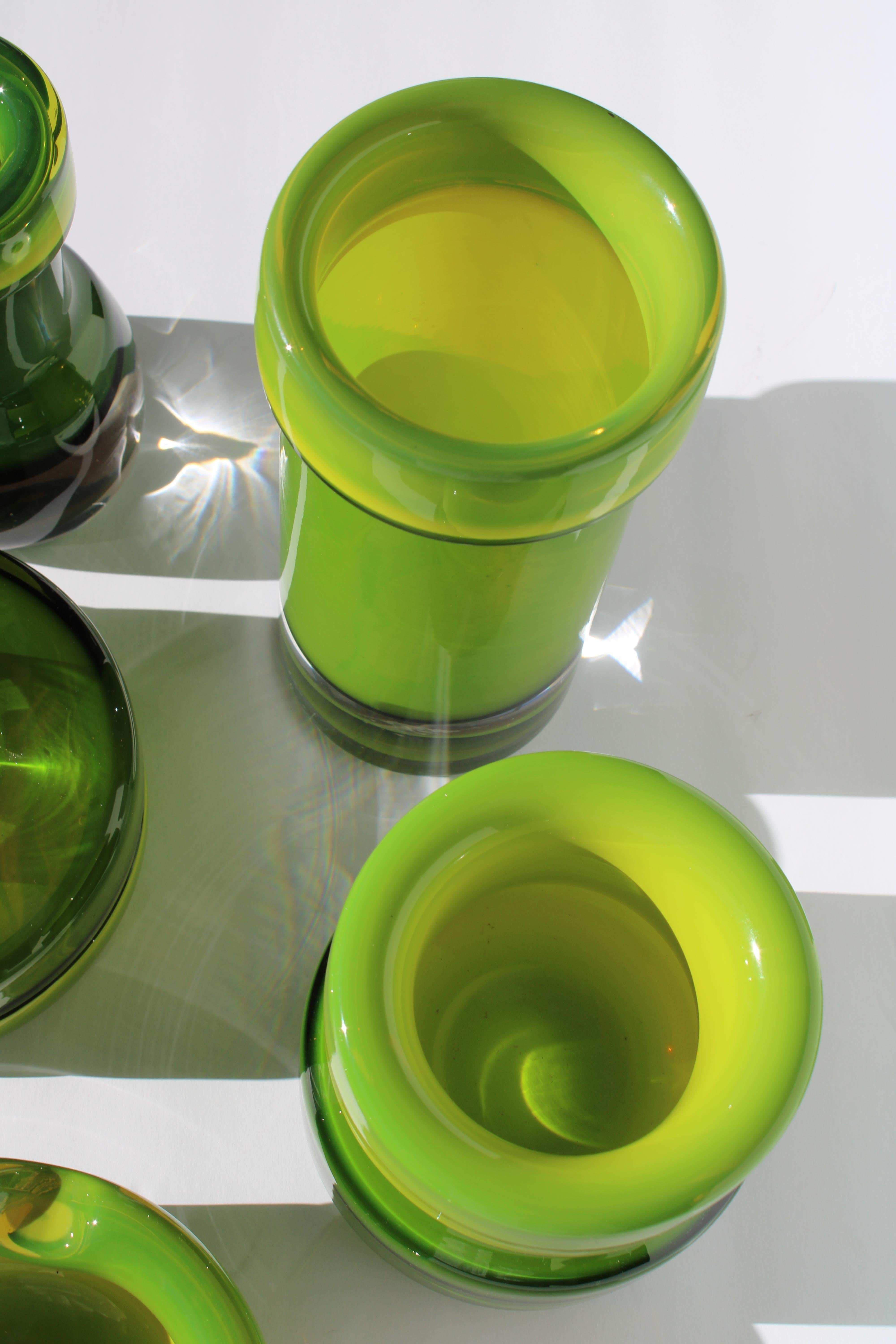 Five Art Glass Pieces by Bo Borgstrom for Aseda, Made in Sweden 4