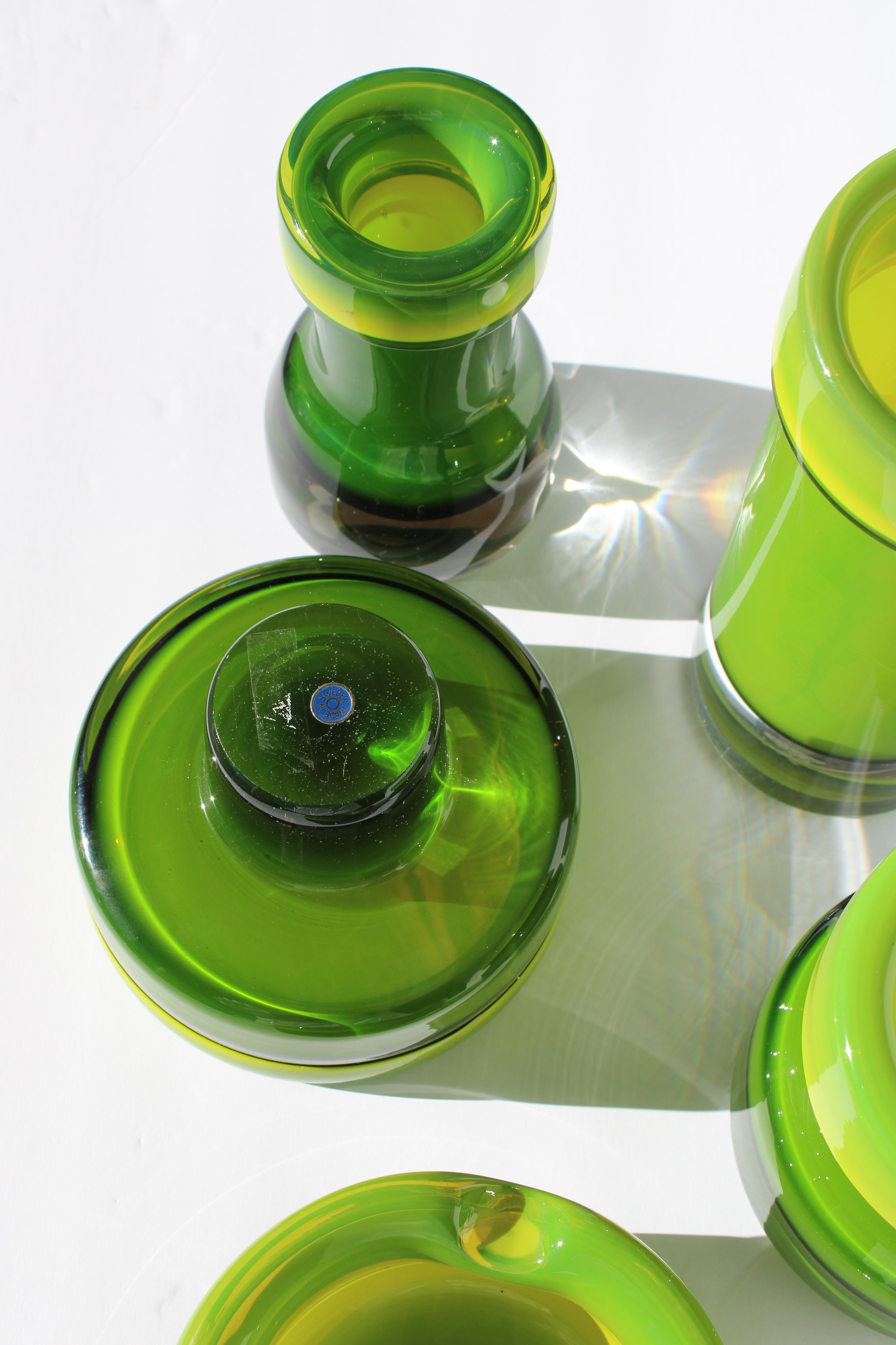 Five Art Glass Pieces by Bo Borgstrom for Aseda, Made in Sweden 5