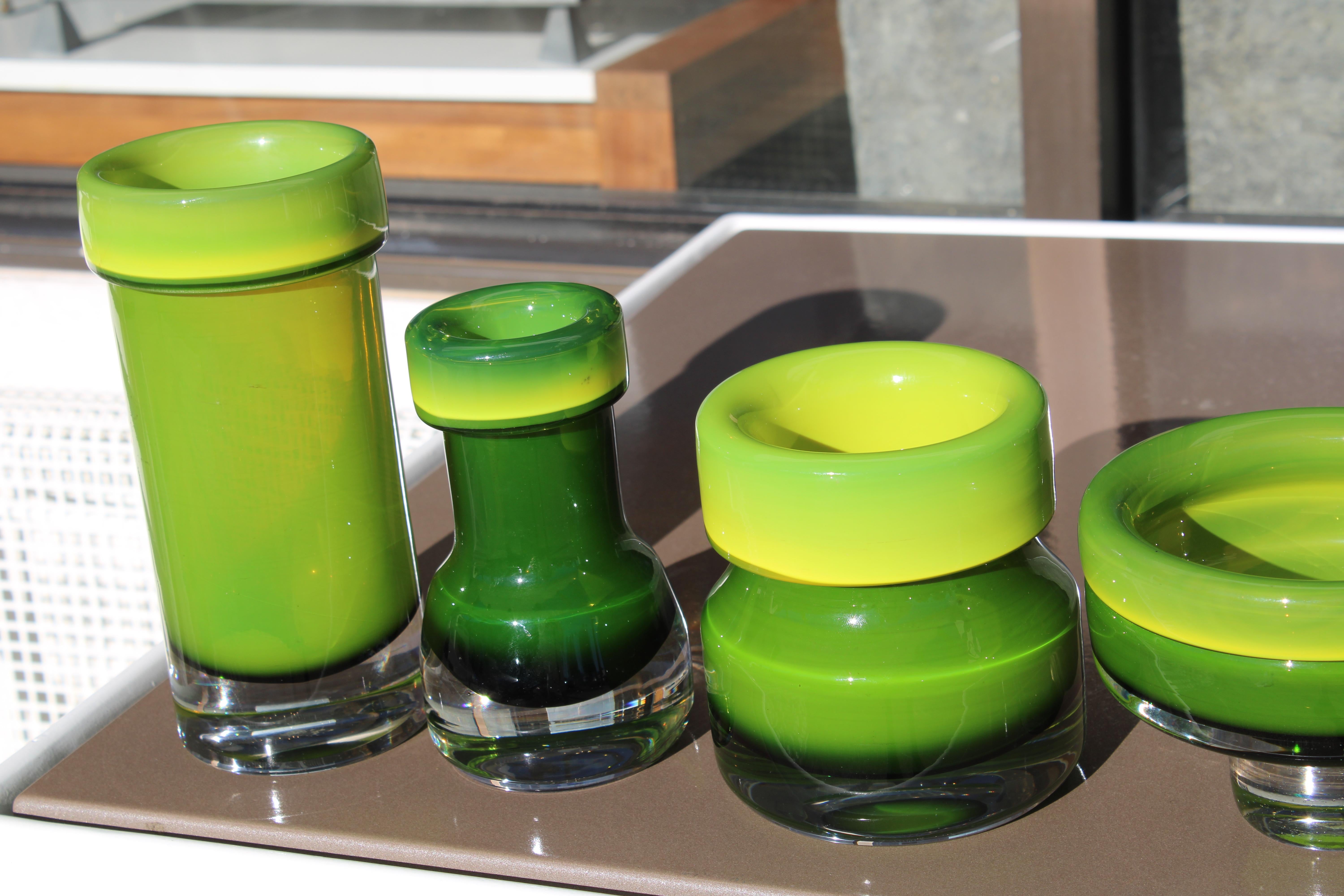 Five Art Glass Pieces by Bo Borgstrom for Aseda, Made in Sweden 7