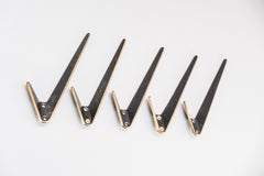 Five Asymetric Wall Hooks by Hertha Baller Austria, 1950s
