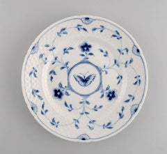 Five Bing & Grøndahl Butterfly Lunch Plates in Hand-Painted Porcelain