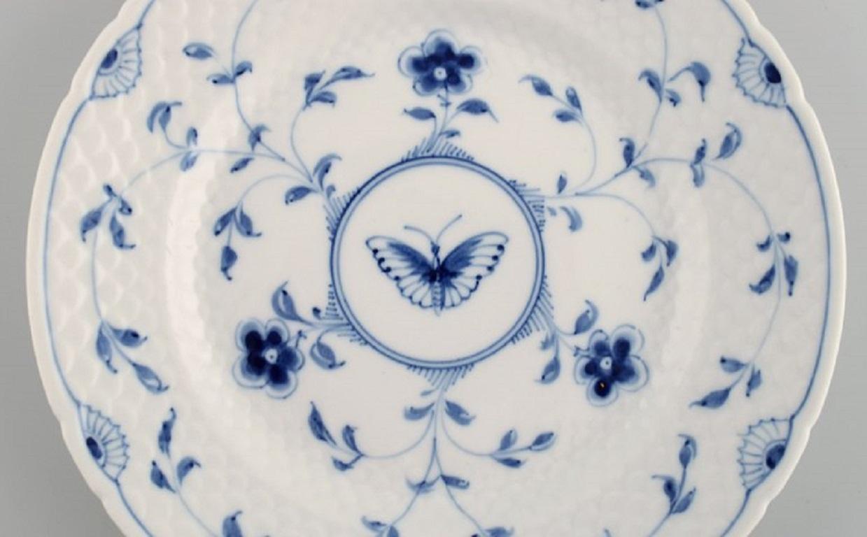 Danish Five Bing & Grøndahl Butterfly Lunch Plates in Hand-Painted Porcelain For Sale