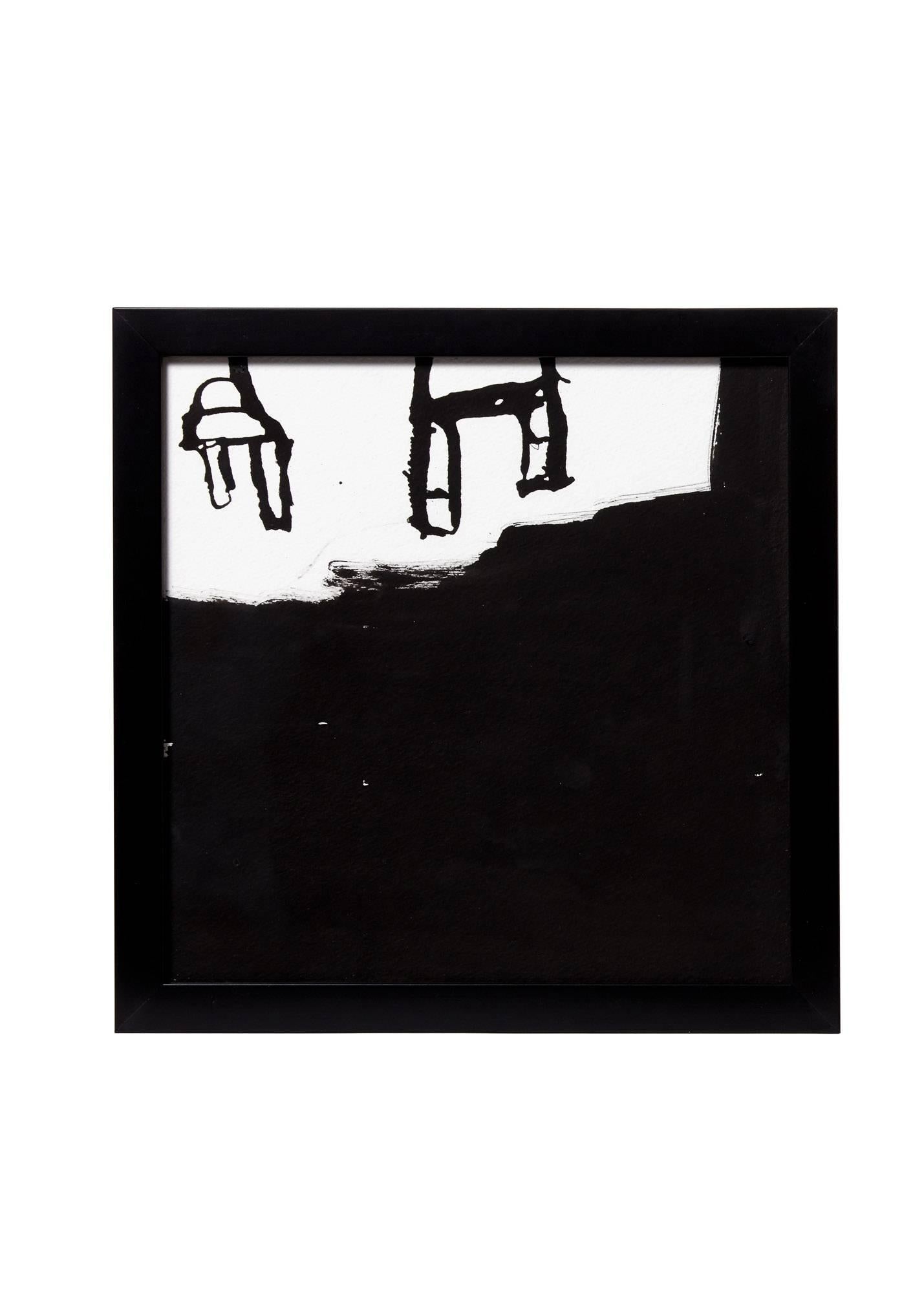 Fünf schwarze Tinte auf weißem Papier vom Künstler Greg Dickerson.