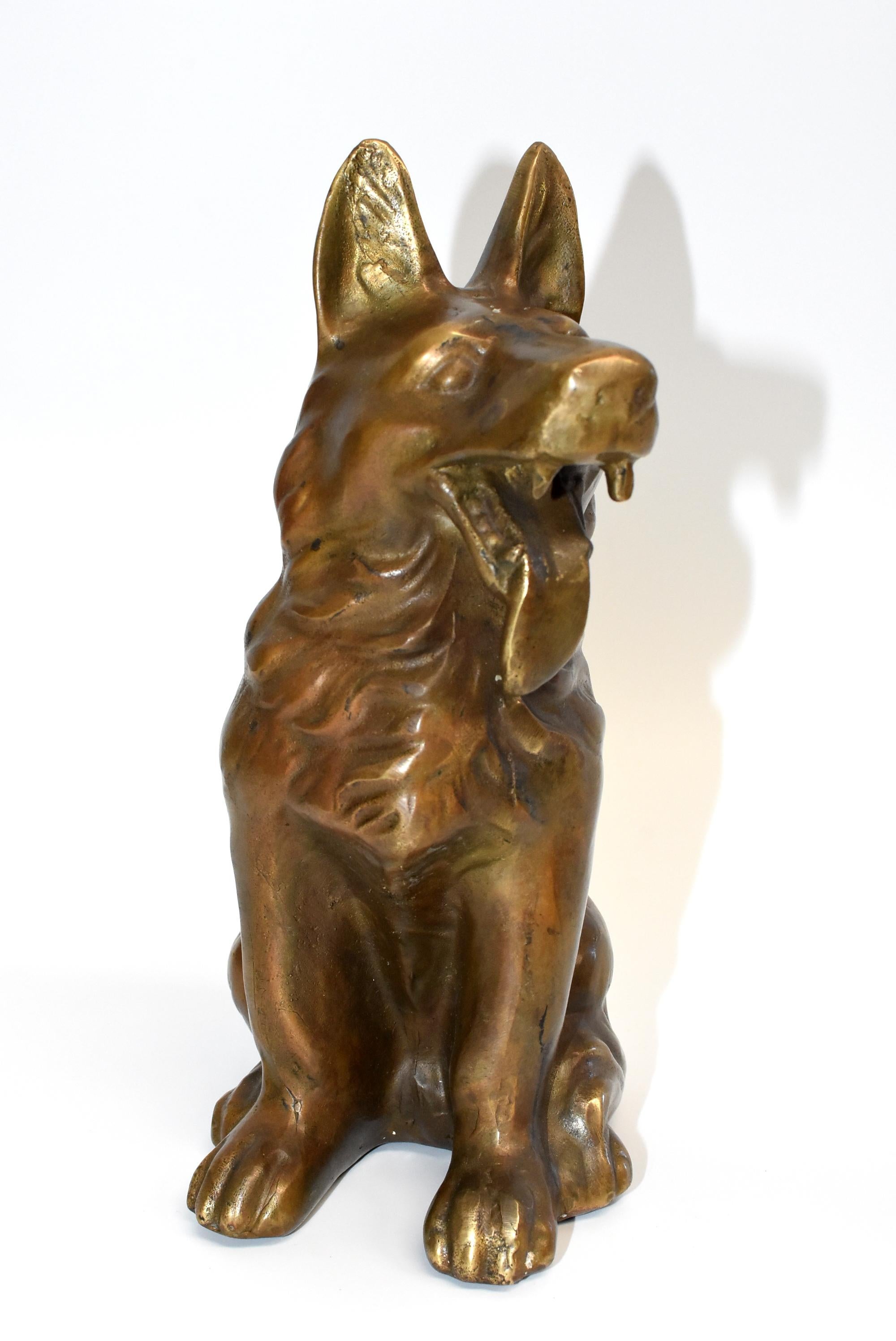 Five Brass Dogs Sculptures, Paperweights 9