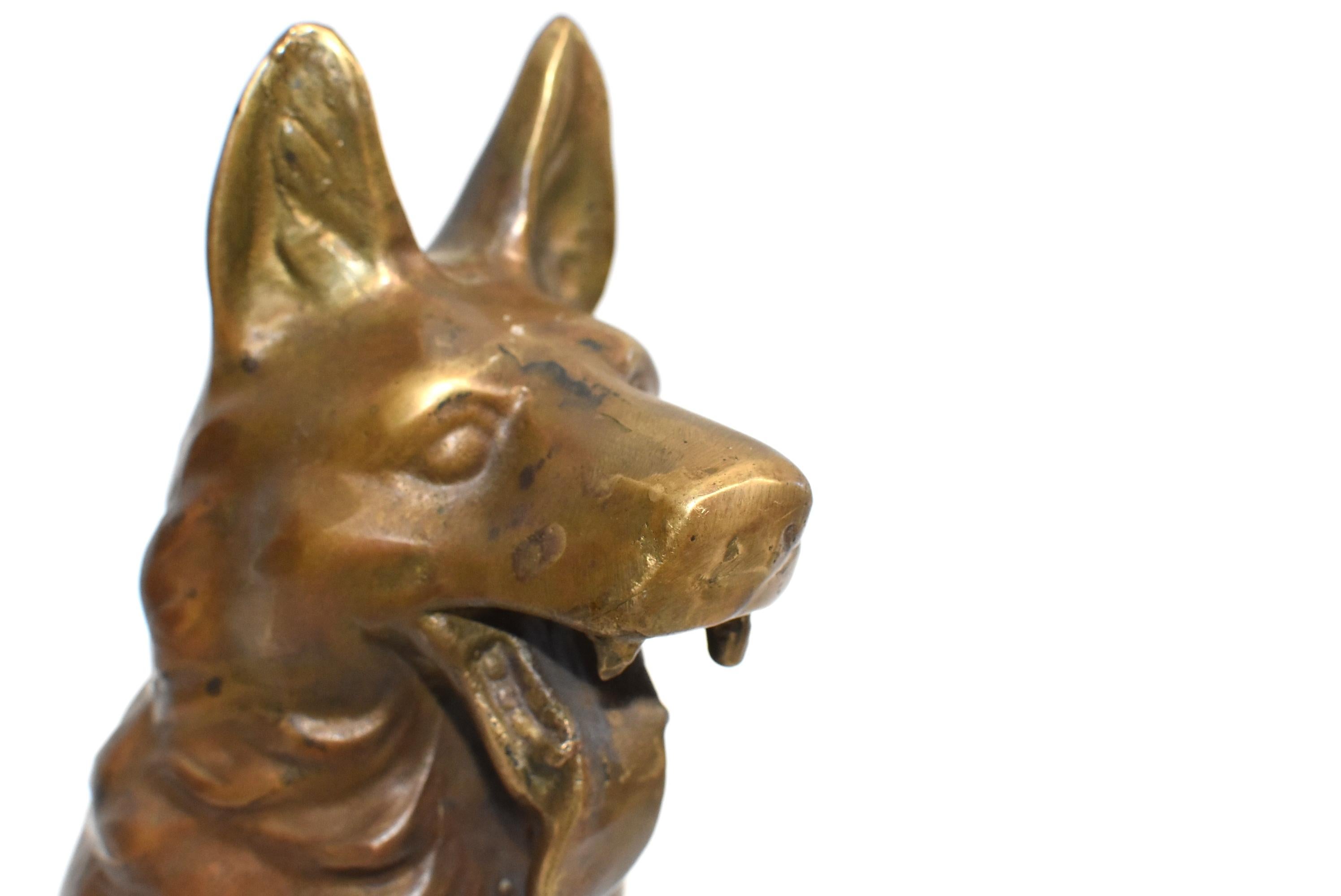 Five Brass Dogs Sculptures, Paperweights 10