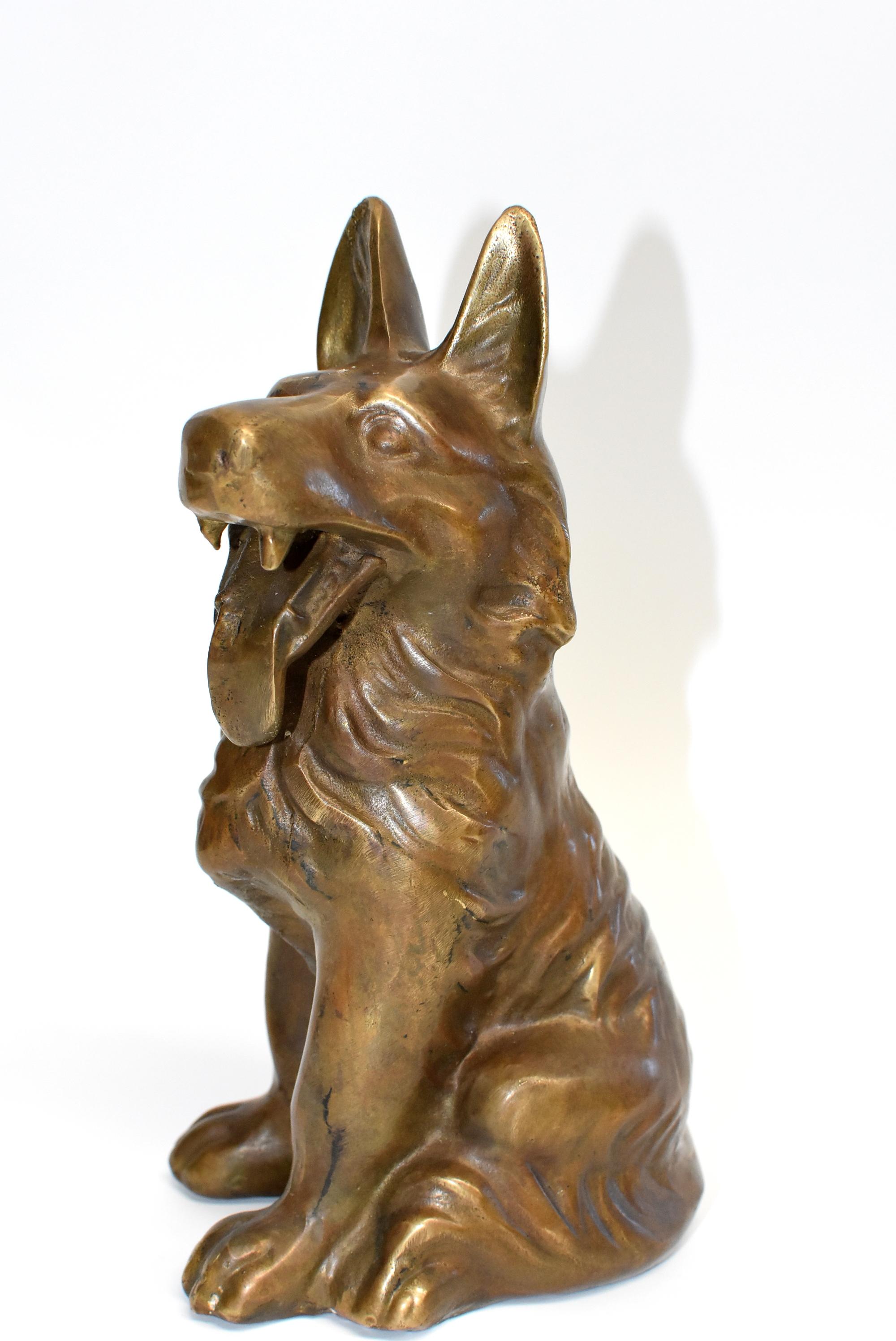 Five Brass Dogs Sculptures, Paperweights 11