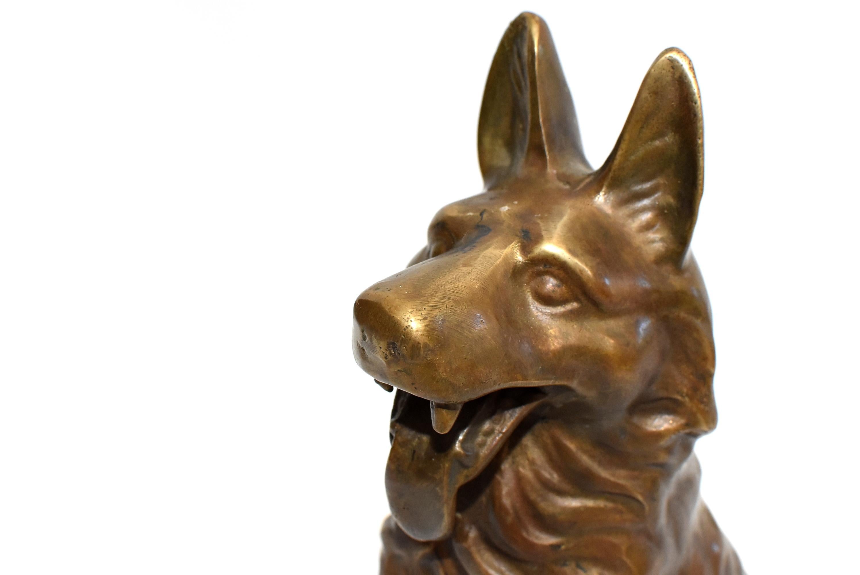 Five Brass Dogs Sculptures, Paperweights 12
