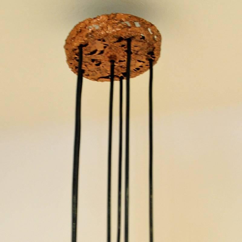 Beautiful Brutalist Copper Ceiling Pendant from the 1960s, Sweden 2
