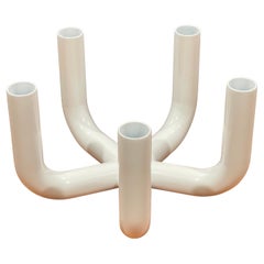 Five Candle Holder in White Enamel by Conrian Design