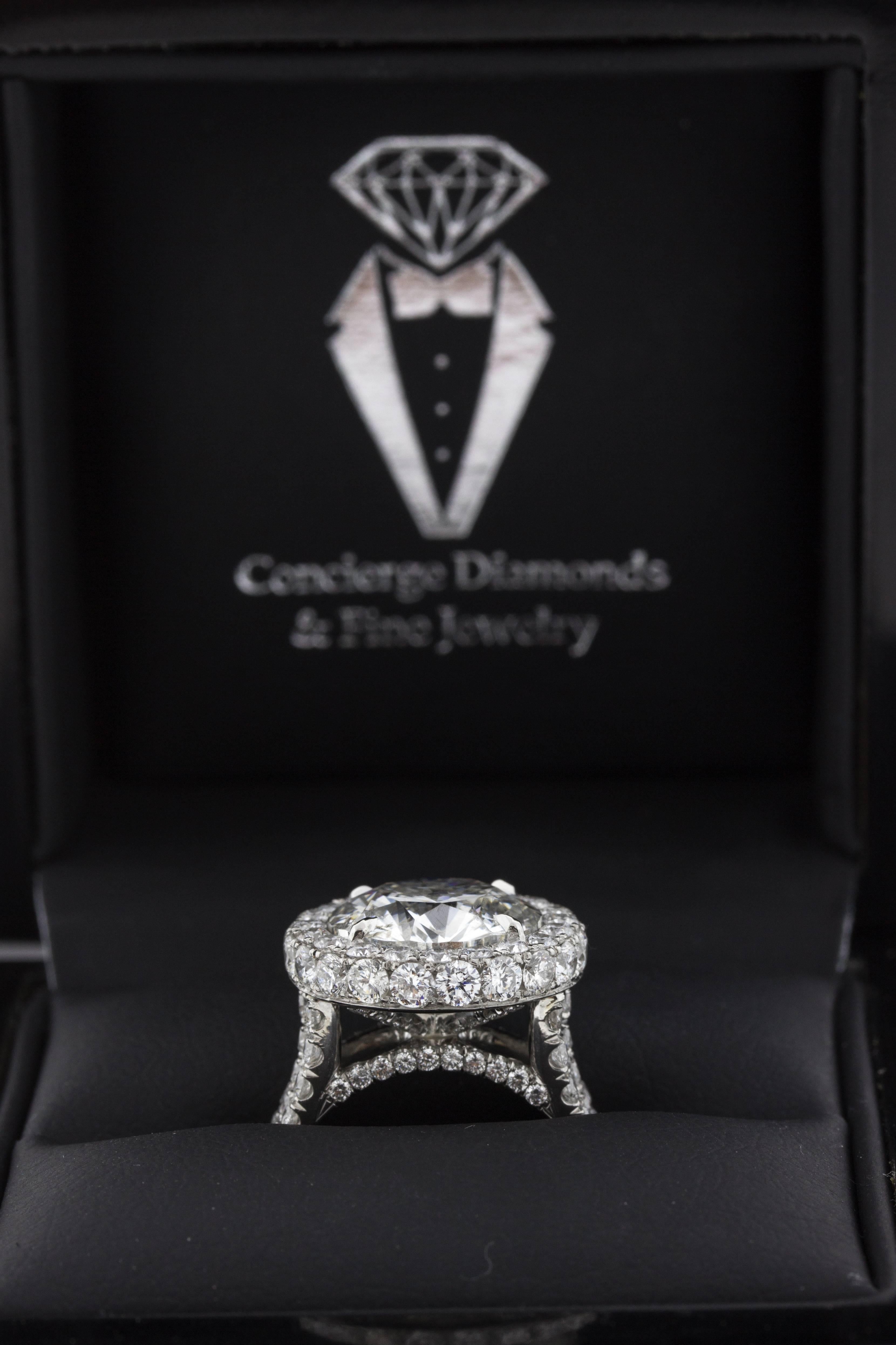 5 carat platinum diamond ring
