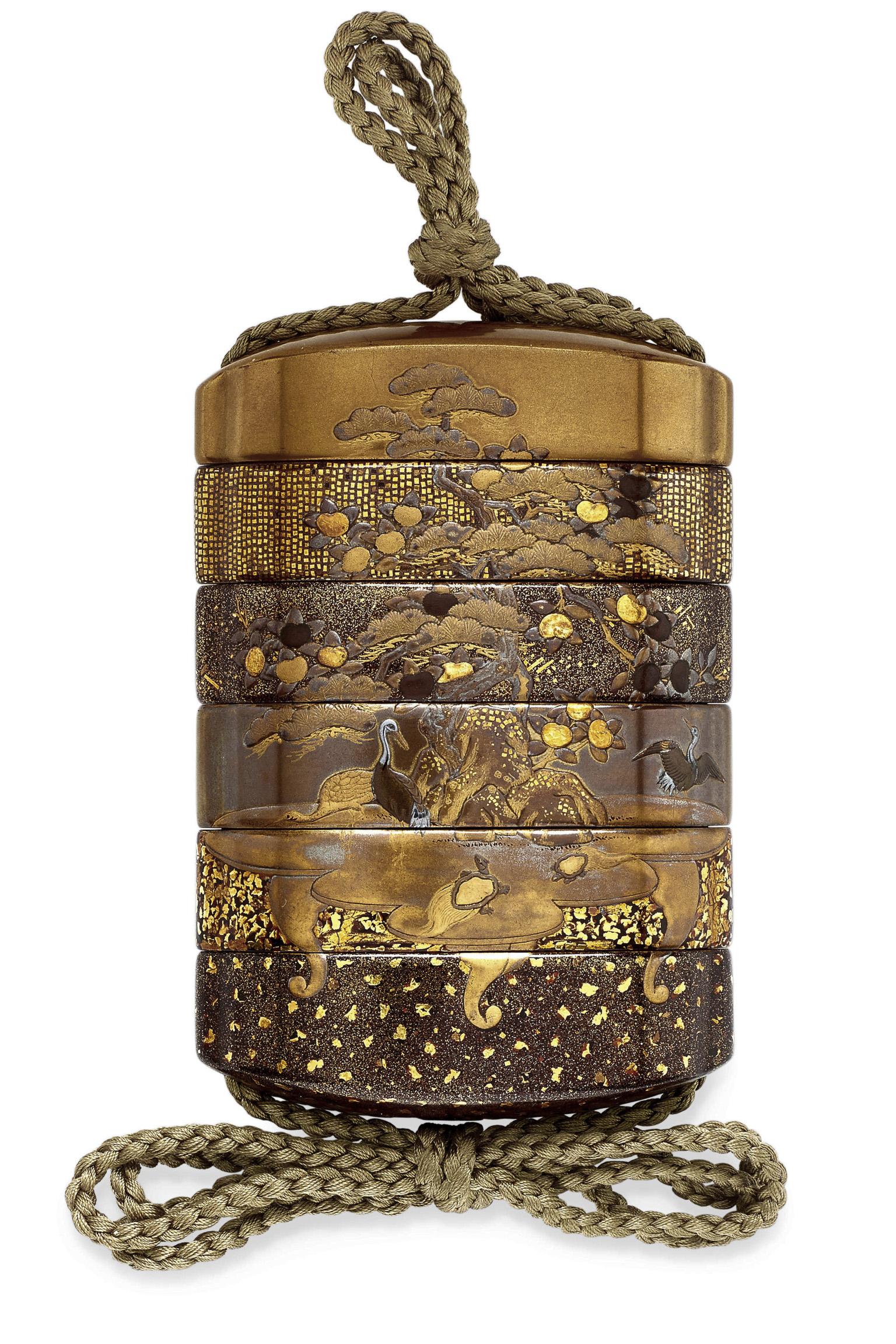 Signed: “Kajikawa saku” and with a red pot seal

Height: 3 1/8in (7.9cm)

Provenance:

Michael Tomkinson Collection

Leonard Haber Collection

Literature:

Michael Tomkinson, A Japanese Collection, London: George Allen, 1898, no. 300

Each case with