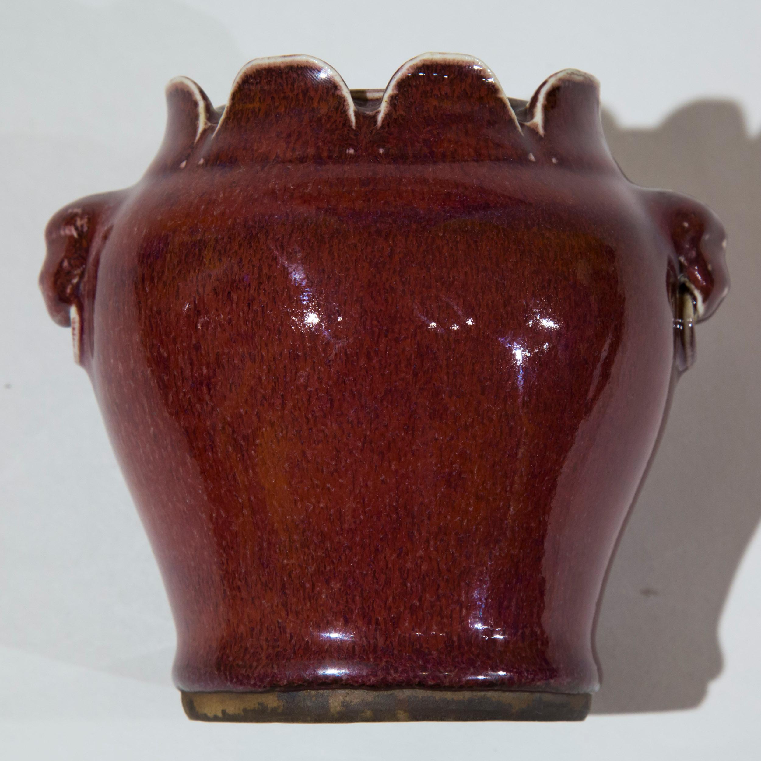 Five Chinese Flambe Glazed Vases 3