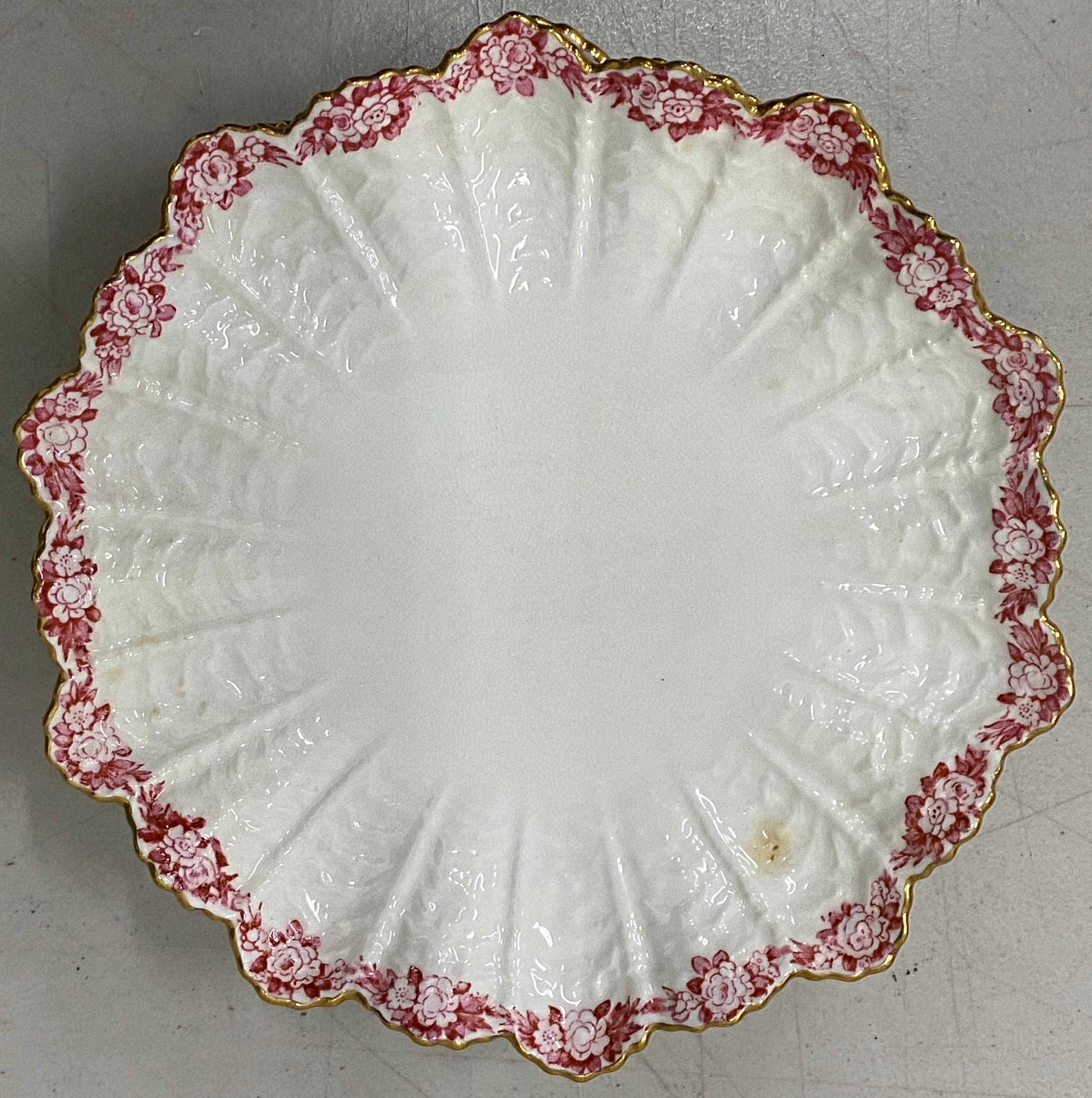 Porcelain Five Coalport Dessert Plates, 19th Century For Sale