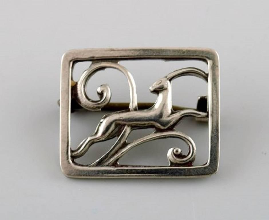 Five Danish Art Nouveau and Art Deco Brooches, Among Others by Hugo Grün 2