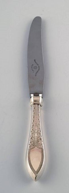 Five Danish Silver Dinner Knives, circa 1920