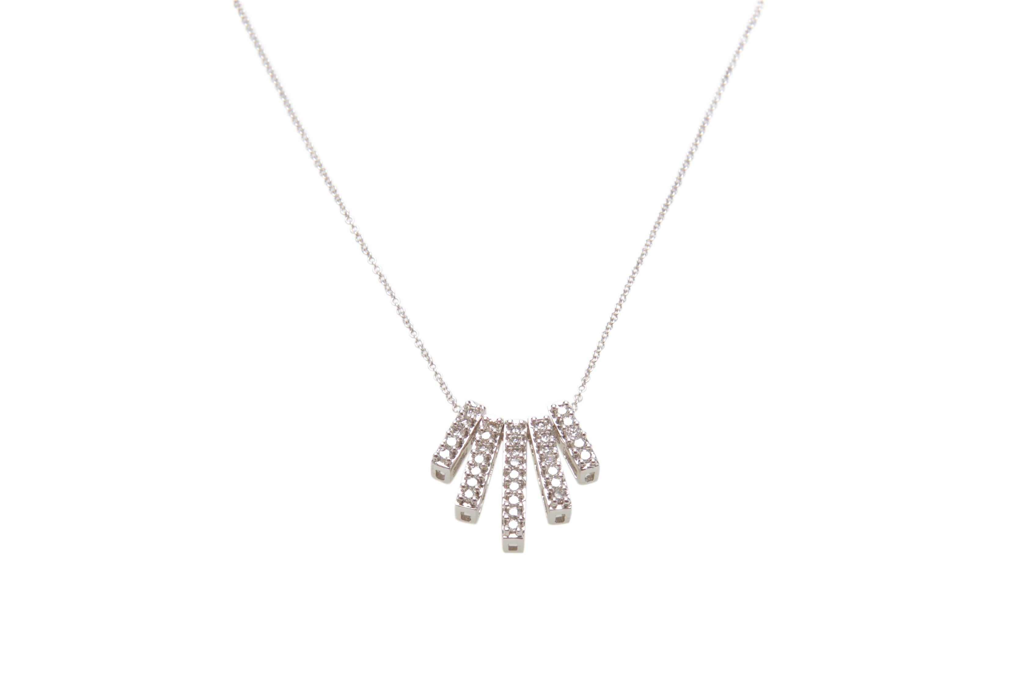 Women's Five Diamond Bar Necklace