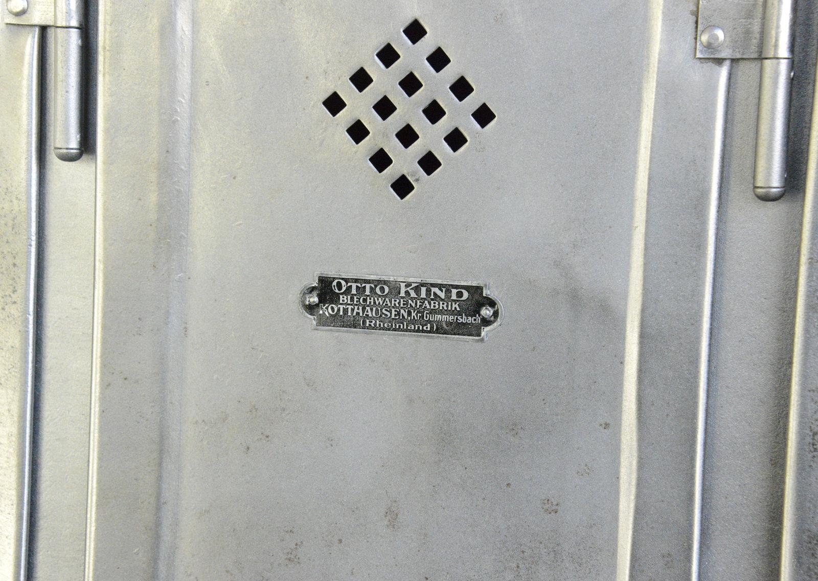 Five-Door Industrial Lockers by Otto Kind, circa 1920s 1