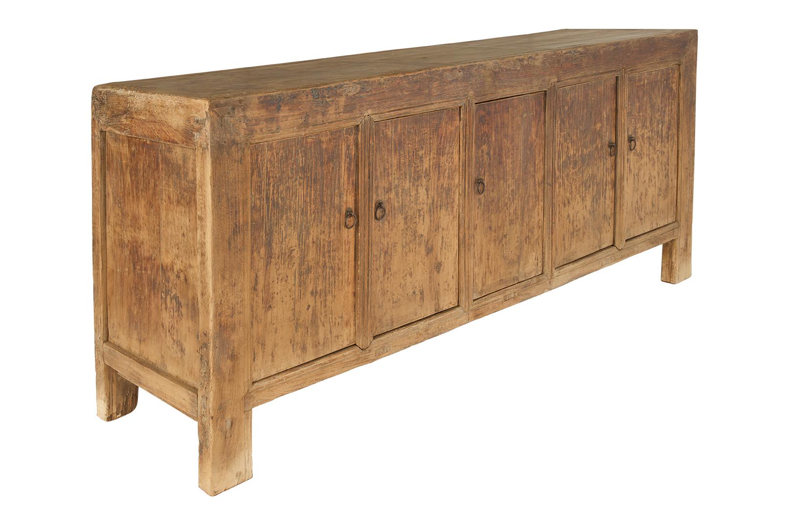 Five Door Server in Reclaimed Elm In Good Condition In Dallas, TX