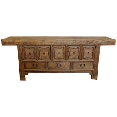 Retro Five Doors with Carved Border Console Sideboard