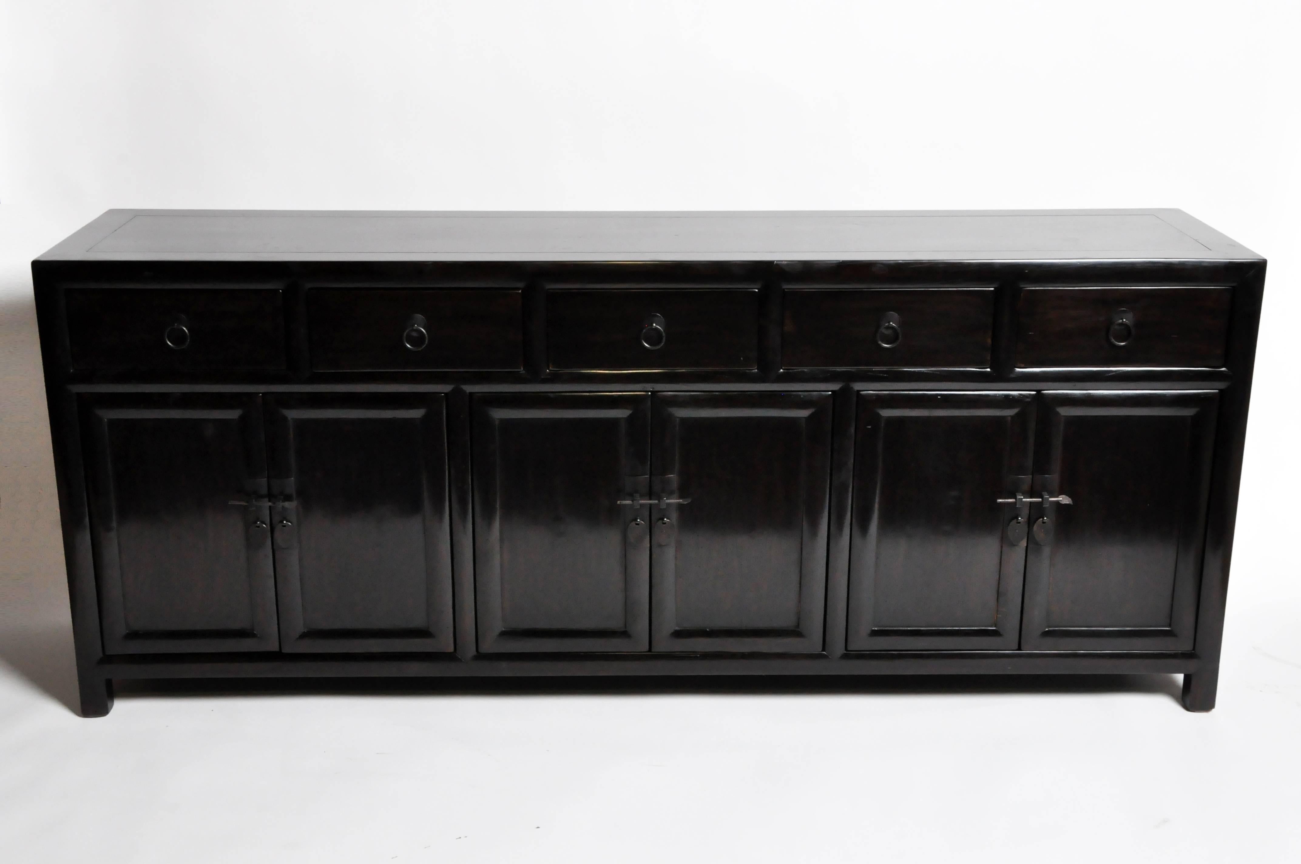 Elm Five-Drawer Chinese Sideboard
