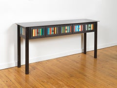 Five Drawer Table - Shaker and Gee's Bend Quilt Functional Art Steel Furniture