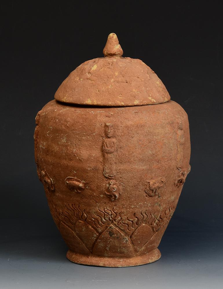 Five Dynasties, Antique Chinese Pottery Lotus Jar 10