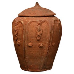 Fünf Dynastie- Lotusgefäß, antikes chinesisches Keramikgefäß