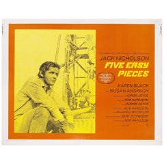 Five Easy Pieces 1970 U.S. Half Sheet Film Poster