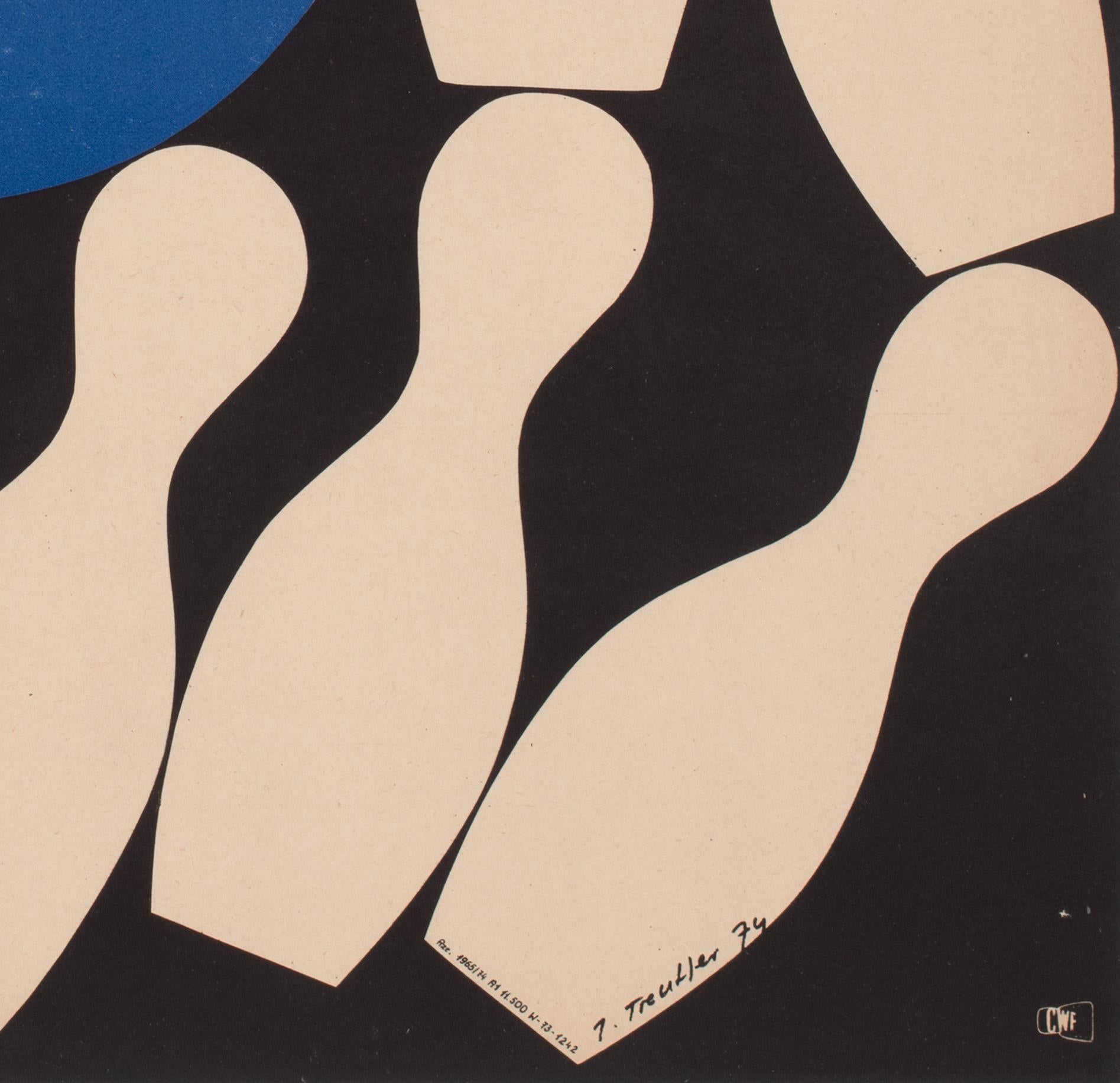 FIVE EASY PIECES 1974 Polish Film Movie Poster, Jerzy Treutler For Sale 3