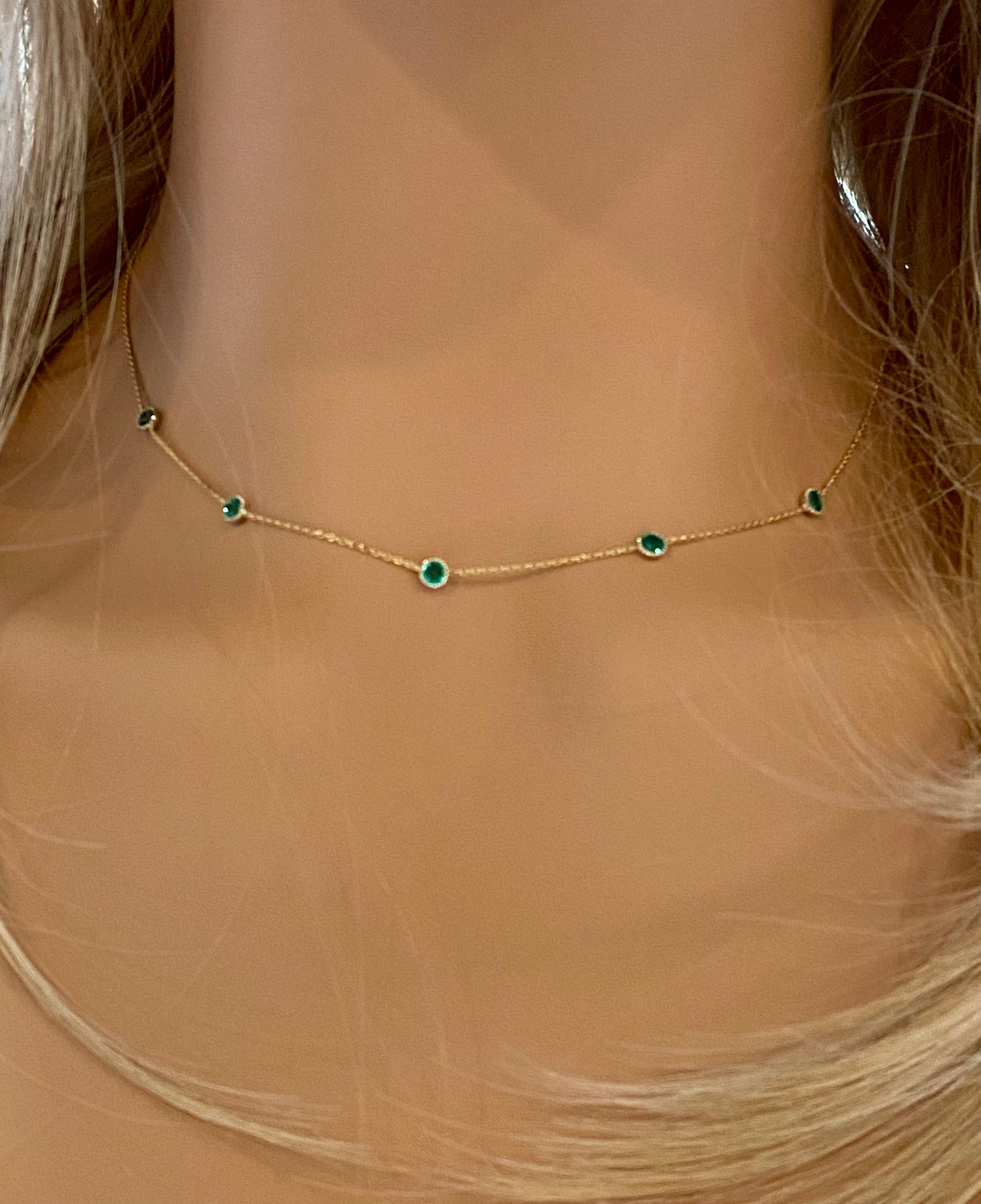 emerald station necklace