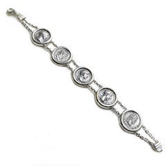 CINCO EMPERADORES Antiguas monedas romanas del s. II A. Silver Pulsera