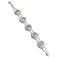 CINQ EMPEREURS Monnaies romaines antiques 2e s. Bracelet en argent ADS