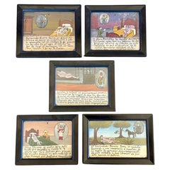 Five Erotic, Humorous, Taboo Mexican Retablos Attributed to Alfredo Vilchis
