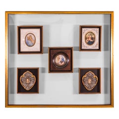 Five European Paintings of the Virgin Mary over White Bone, 18th Century
