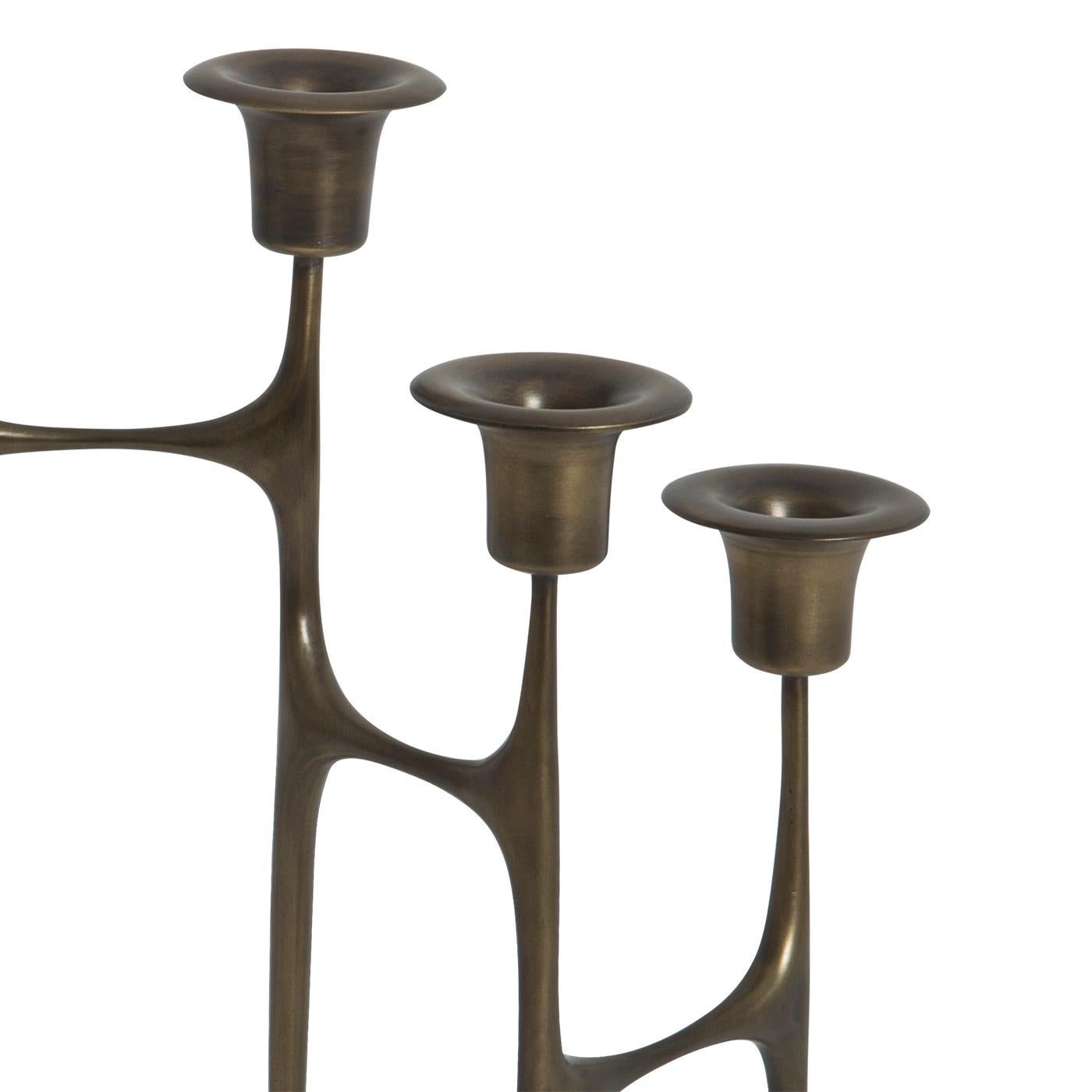 Brass Five Flames Candleholder For Sale