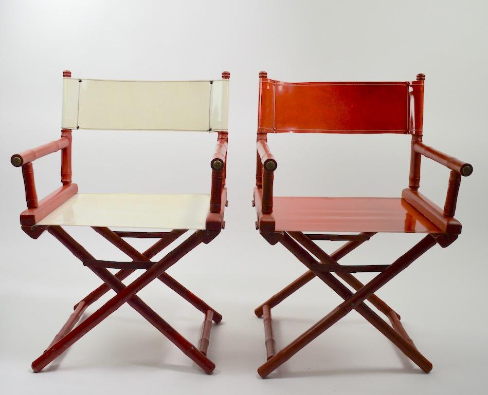 Upholstery Five Folding Campaign Chairs by Telescope