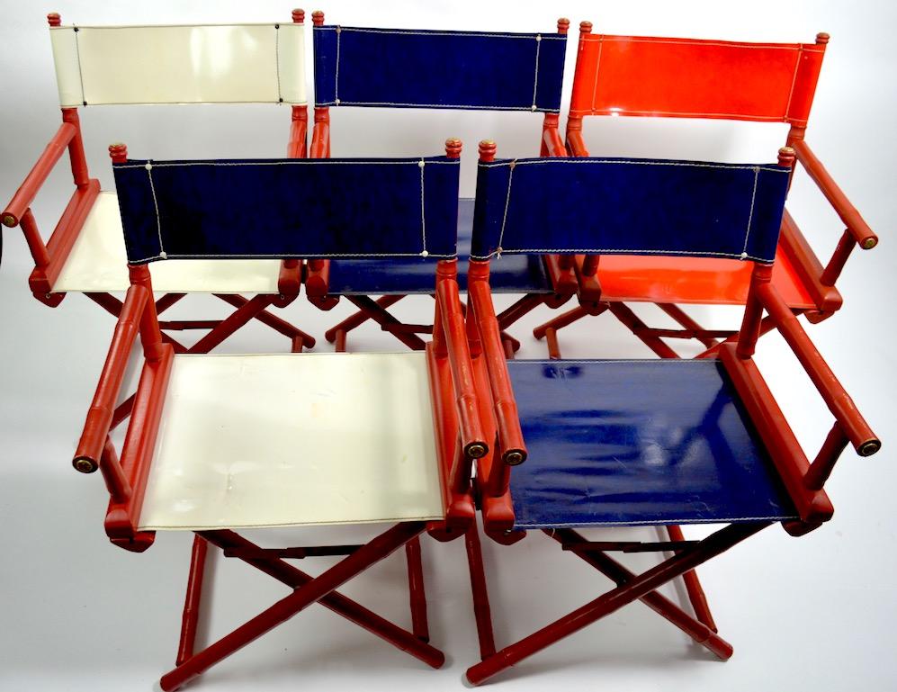 Five Folding Campaign Chairs by Telescope 2