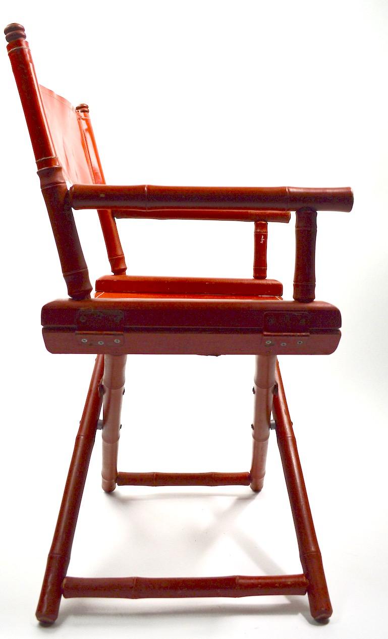 Mid-Century Modern Five Folding Campaign Chairs by Telescope