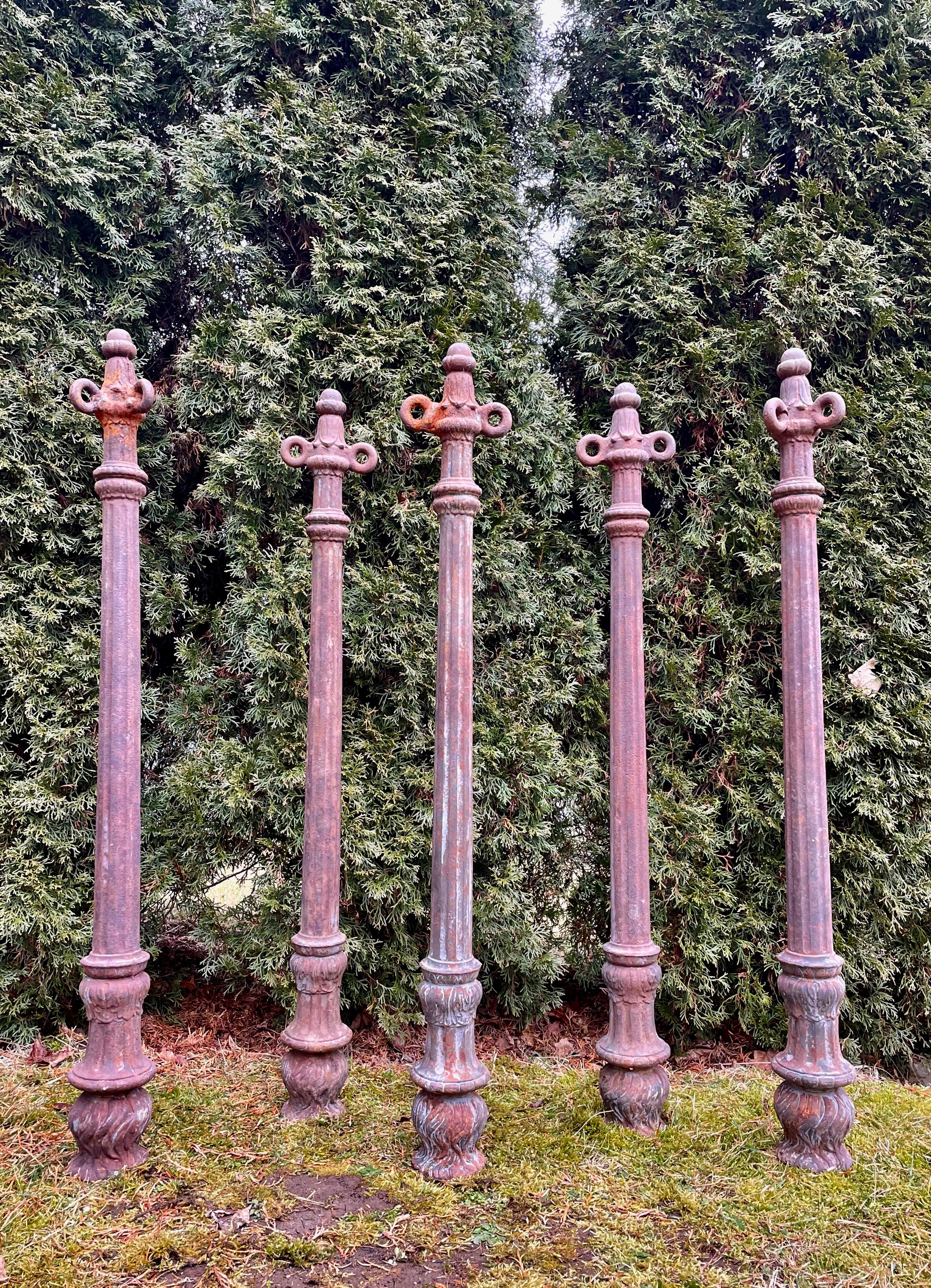 Most homes and gardens have a spot that needs to be cordoned off to prevent unwanted access and these fabulous bollards with their original chains will do it in style! When we bought them, they had no way of being stabilized in an upright position,