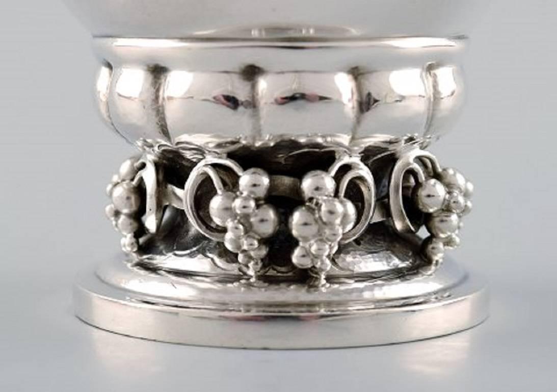 Art Nouveau Five Georg Jensen Sterling Silver Cup with Grapes