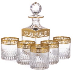 Five Glasses and Bottle "Saint-Louis" France