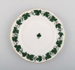 Five Herend Green Grape Leaf & Vine Side Plates in Hand-Painted Porcelain