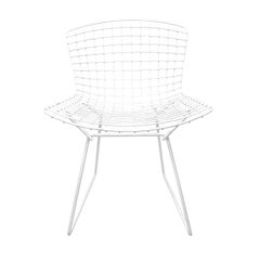 Five Iconic Harry Bertoia White Powder Coated Side Chairs Stamped Knoll