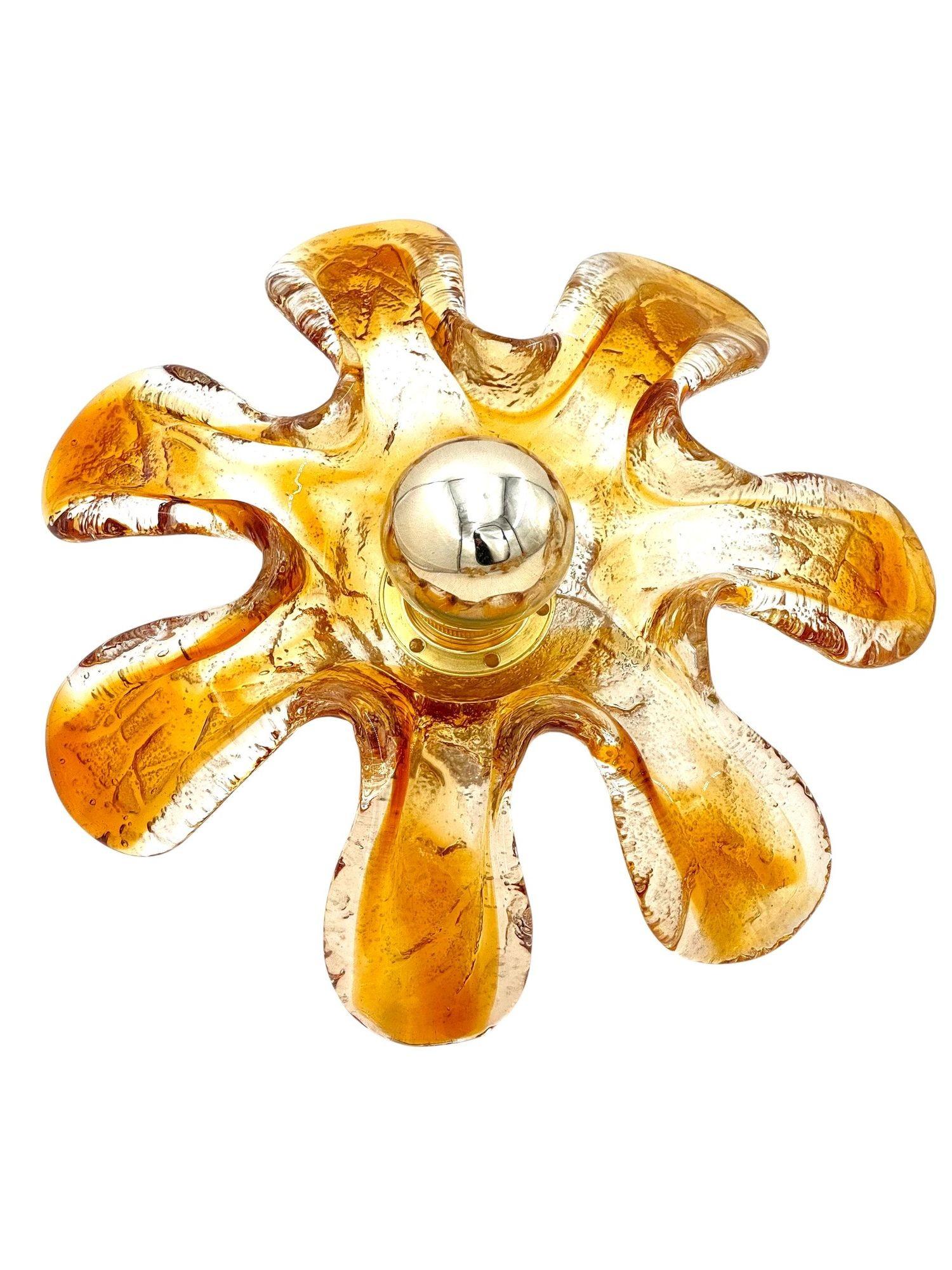 Cinque focaccine da parete in vetro di Murano degli anni '70 di Mazzega Murano in vendita 7