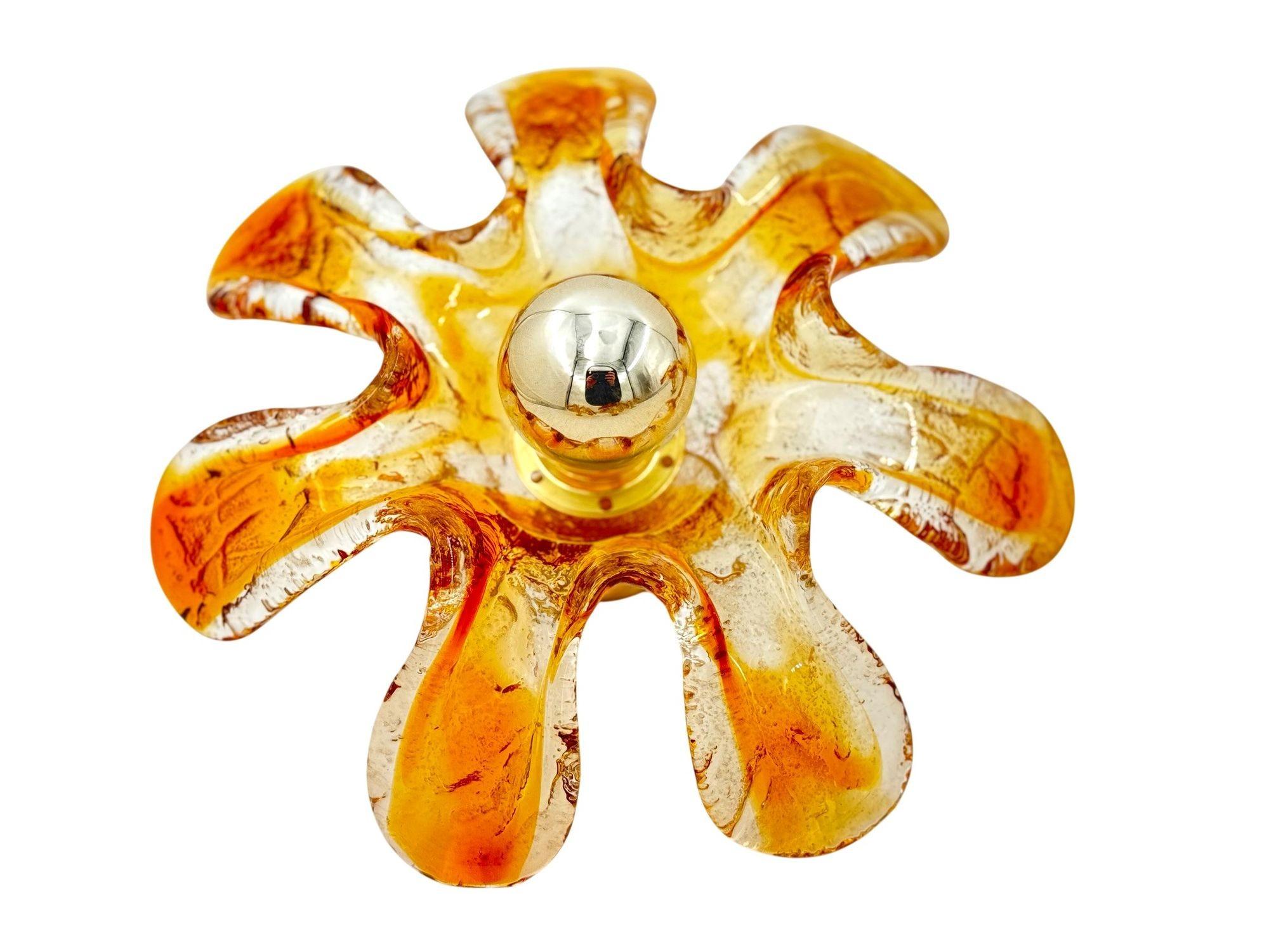 Cinque focaccine da parete in vetro di Murano degli anni '70 di Mazzega Murano in vendita 10