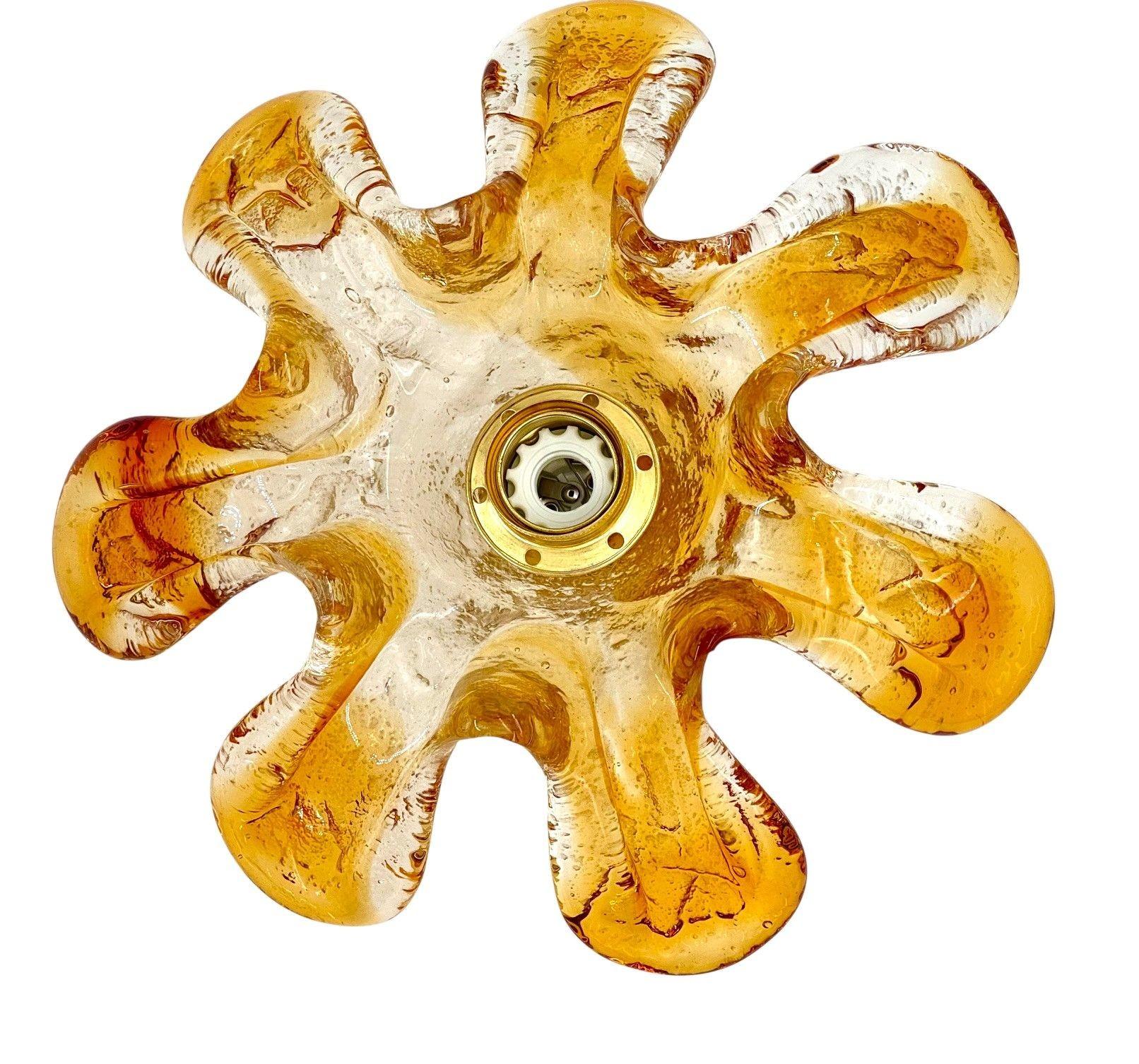 Cinque focaccine da parete in vetro di Murano degli anni '70 di Mazzega Murano in vendita 2
