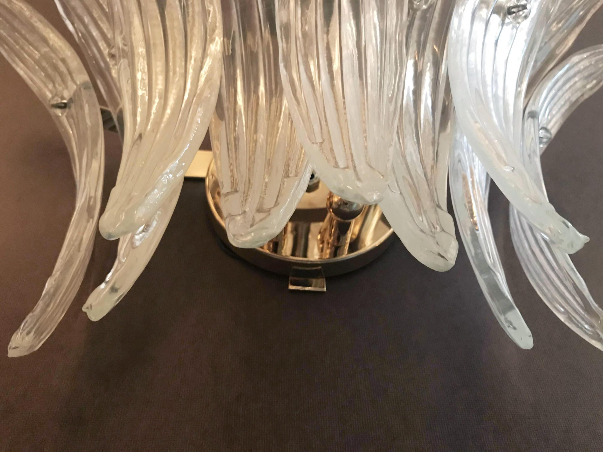 Five Italian Sconces w/ Hand Blown Murano Glass, 1990s 2